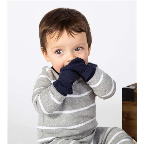 Burt's Bees Baby Mittens, No-scratch Mitts, 100% Organic Cotton, Set of 3 Gloves